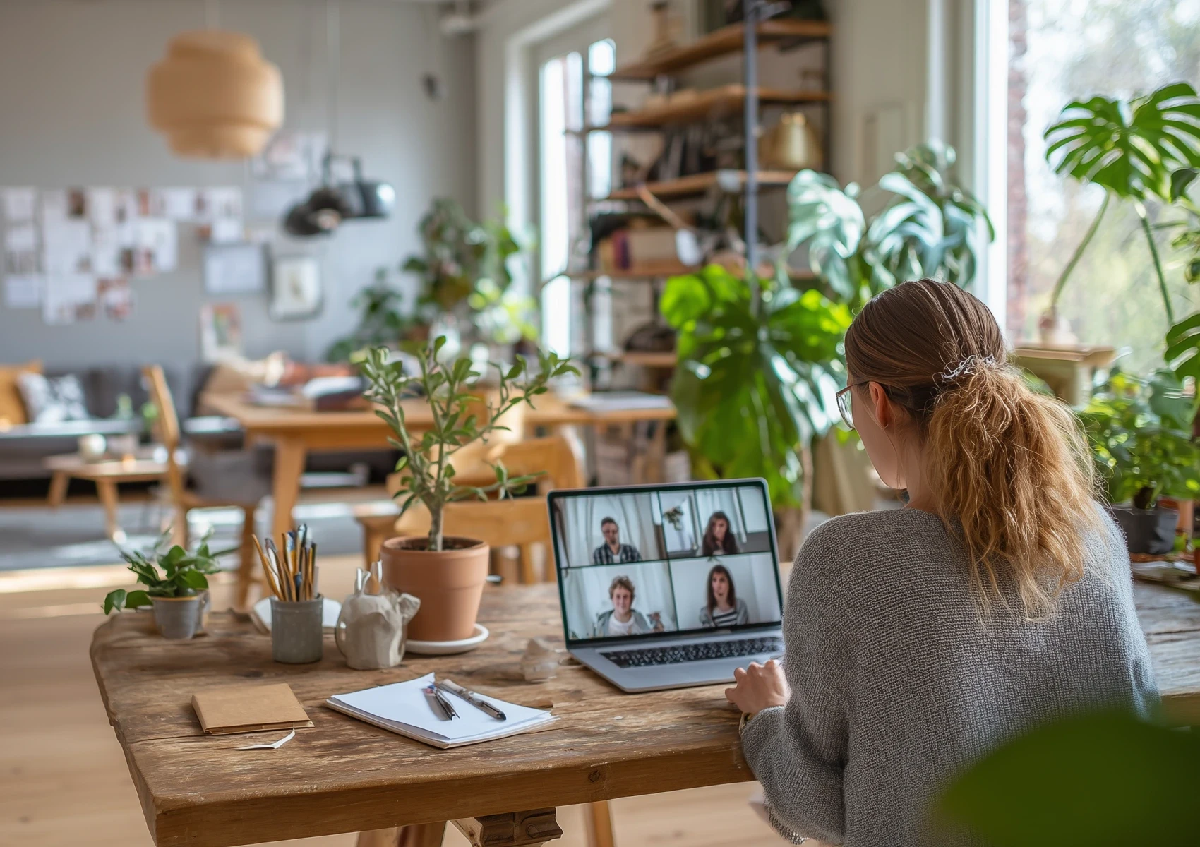 Aequify team member working remotely