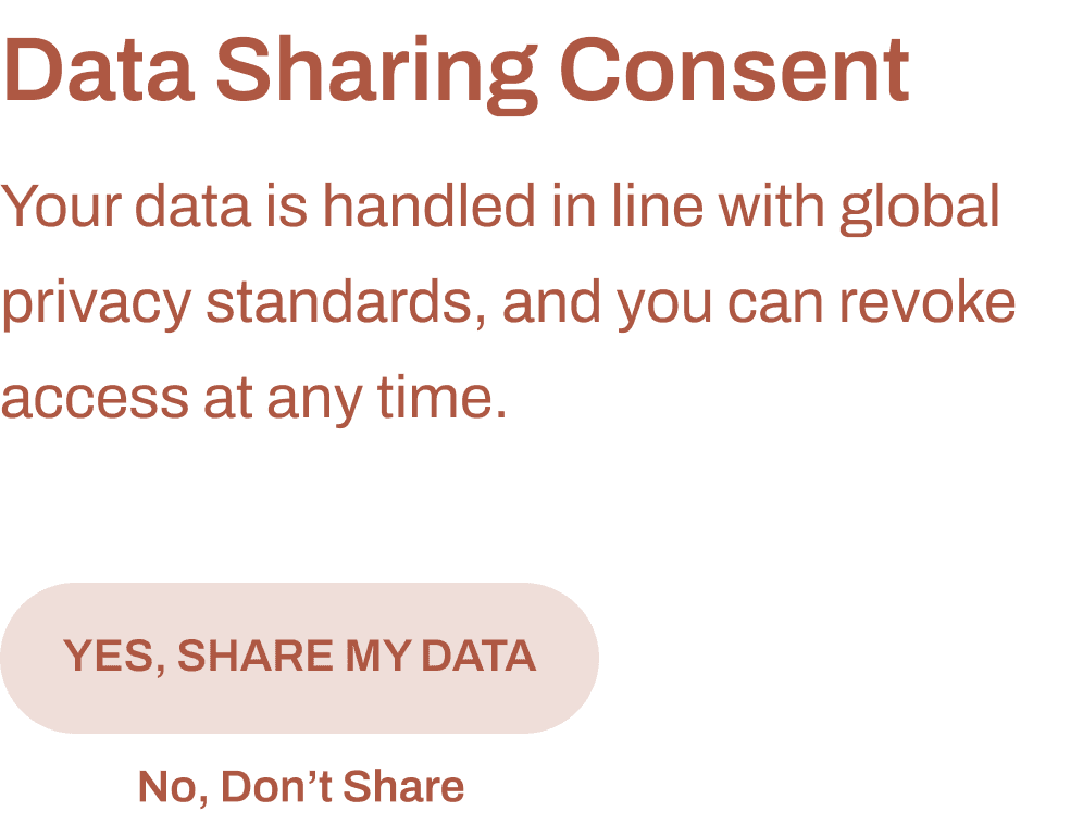 Data sharing consent prompt